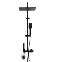 Columna Ducha Negro Mate Multifuncional Farina Stretto