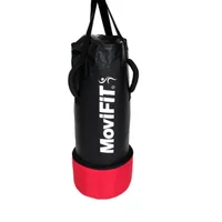 Saco de Boxeo Profesional Movifit Mma 100x33 cm Negro Rojo