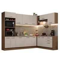 Cocina Integral de Esquina Agata 4.80 MT Marrón/crema 01