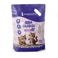 Arena Sanitaria Gato Aglomerante Con Bentonita Calabaza Lavanda 10kg