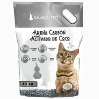 Arena Sanitaria Gato Aglomerante Con Bentonita Calabaza Carbon Activado 4.5 kg