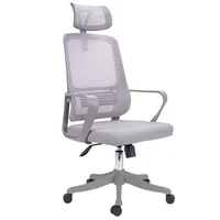 Silla Ergonómica Montecarlo Gris con Cabecero
