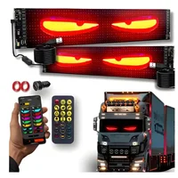Letrero Pantalla Led Ojos Camión Bus Programable 176x19 cm