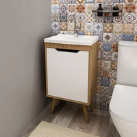 Mueble de Baño con Lavamanos Nexo - Almendra/blanco
