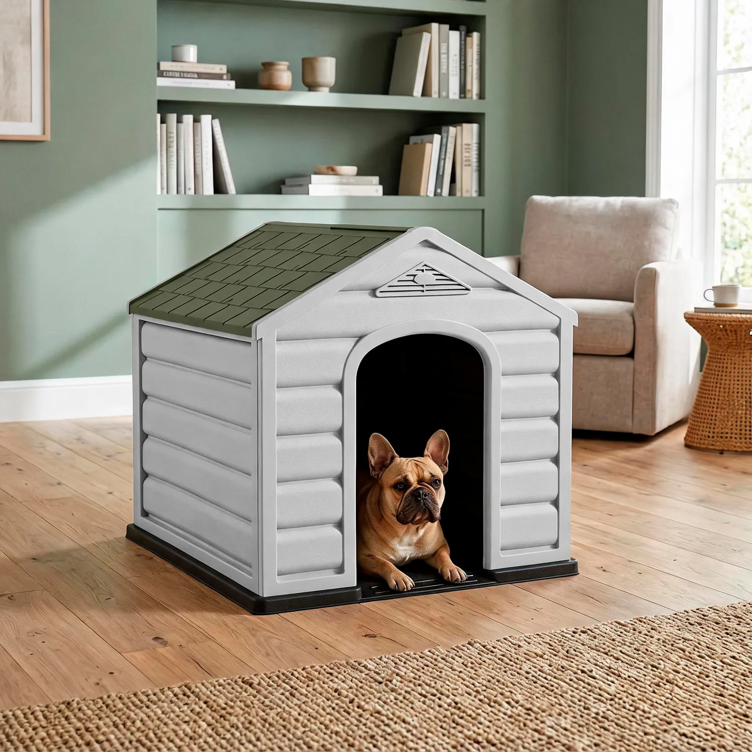 Casa para Perros Plástica 68x61x58.5 cm Pequeña