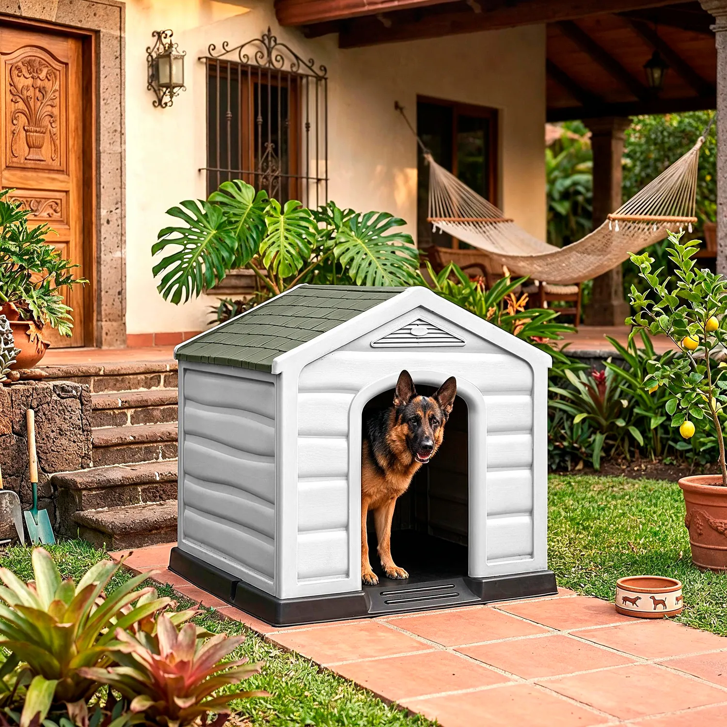 Casa para Perros Plástica 92x90x89 cm Grande