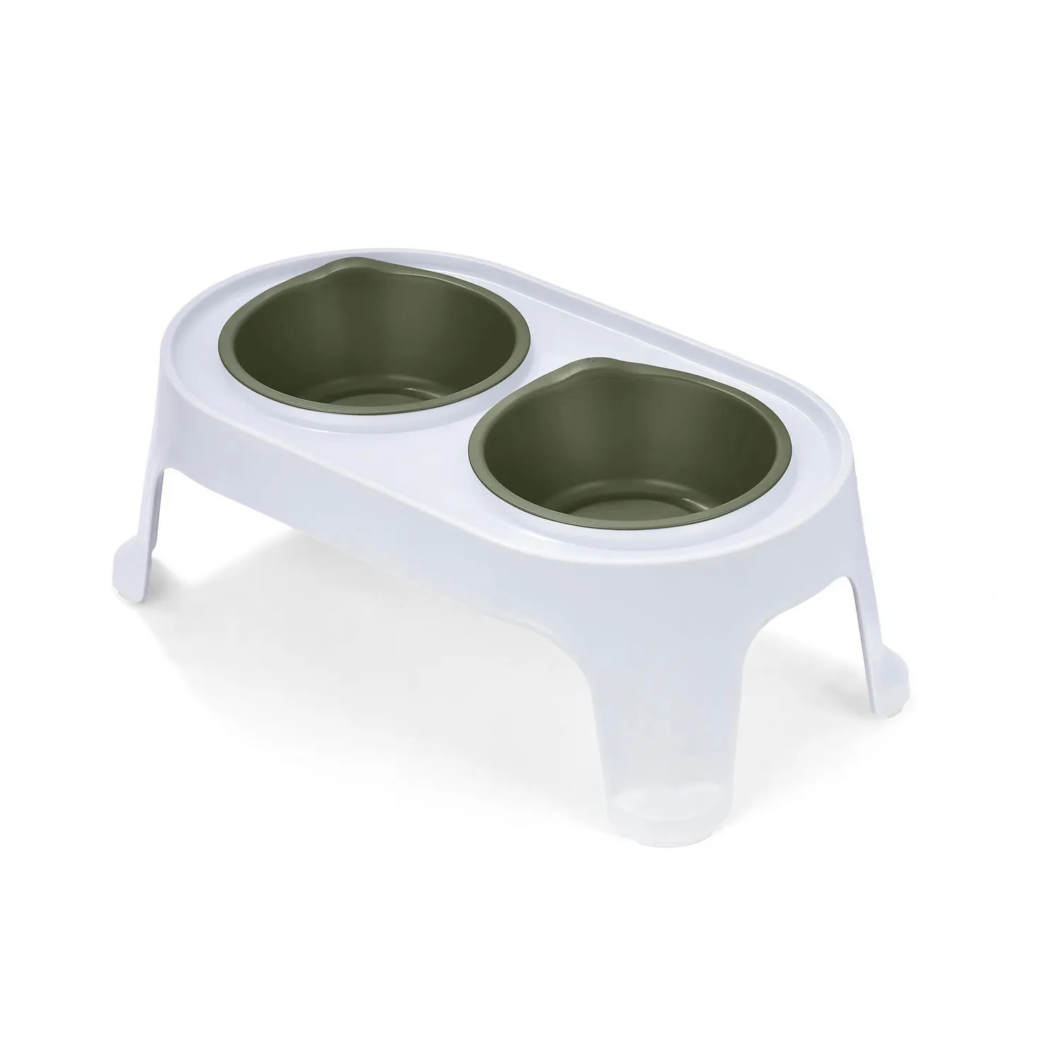 Comedero Alto para Perro Pequeño Verde Rimax
