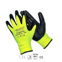 Guante En Poliester Verde Claro Nitrilo Liso Talla 9/l x 12 Pares