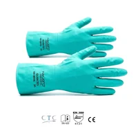 Guante Industrial Nitrilo Verde 14 Pulgadas Talla 9/l x 12 Pares