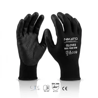 Guante Multiflex En Poliester Pu Negro Talla 10/xl x 12 Pares