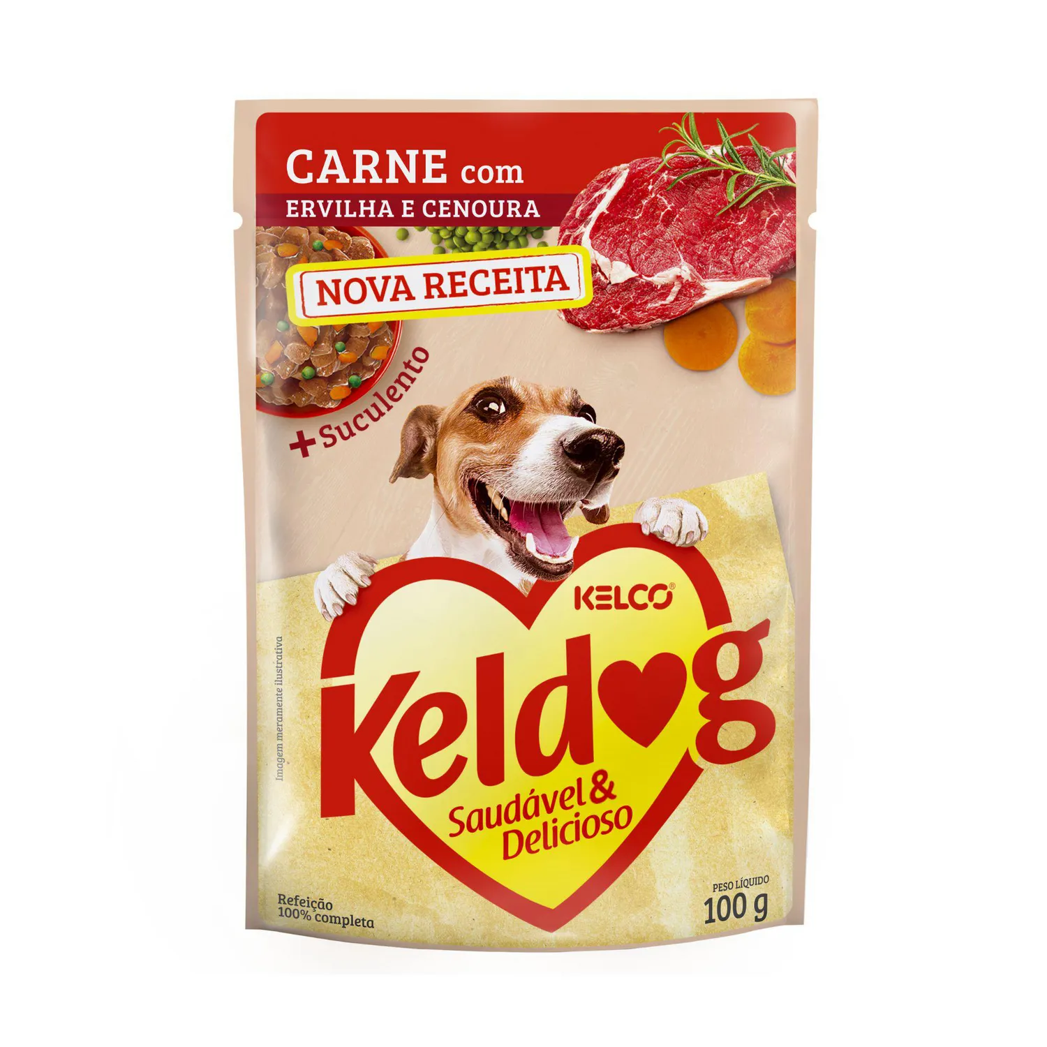 Comida Humeda para Gato Carne Guisante Zanahoria100G Keldog