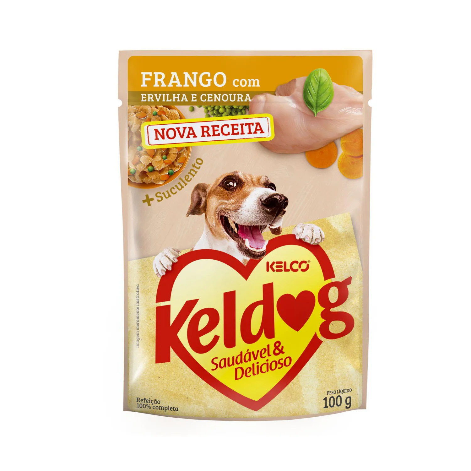 Comida Humeda para Gato Pollo Guisante Zanahoria 100G Keldog
