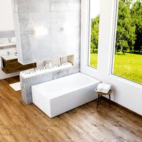 Tina Qatar Plus 180X100 Cm Con Cascada Y Teleducha Blanco