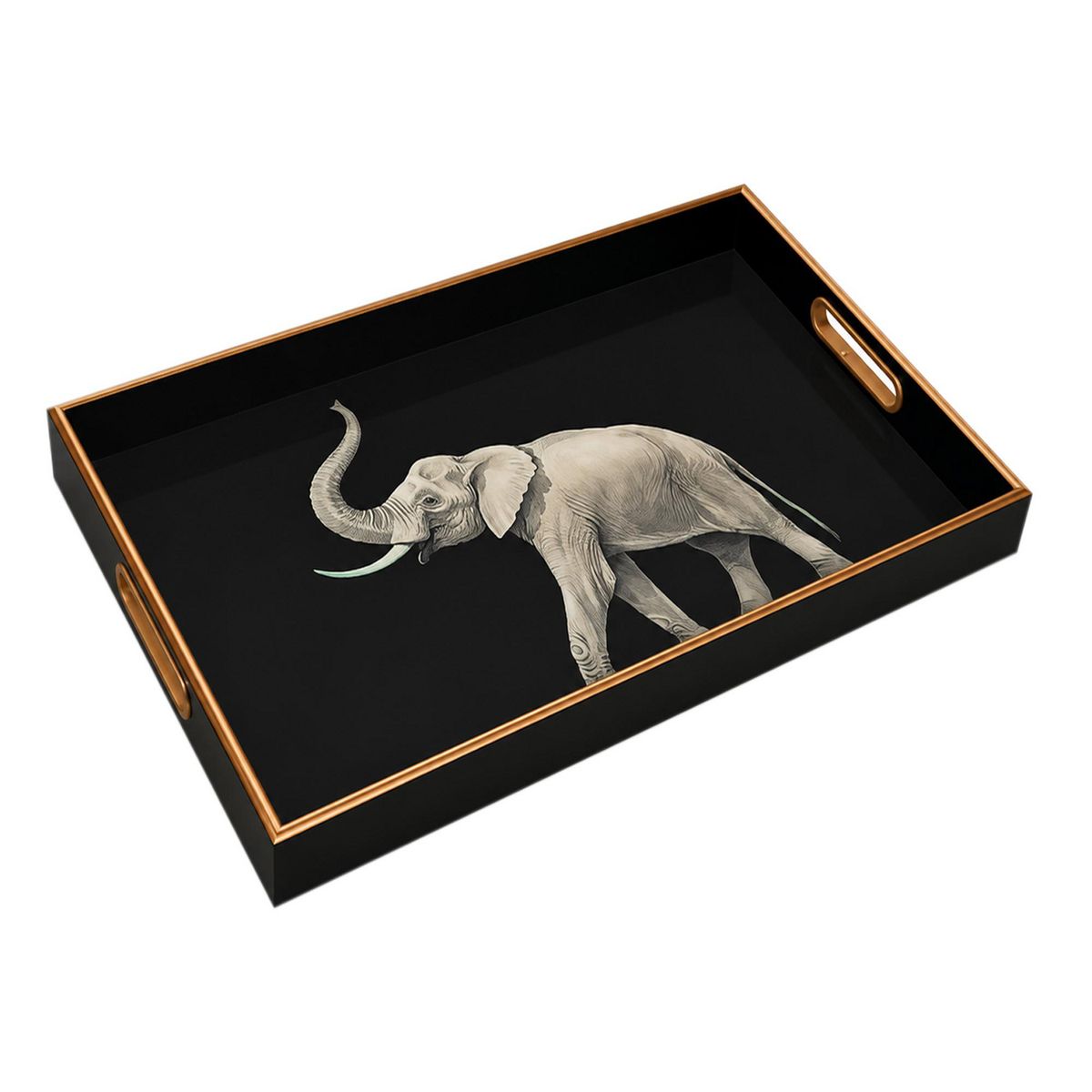Bandeja Elefante Rectangular 45x32 cm Negro Safari MARRES | Falabella ...