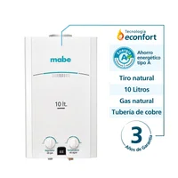 Mabe Calentador De Agua 10 Litros Tiro Natural Blanco Mabe