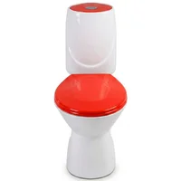 Sanitario Happy Bicolor Rojo 2 Piezas Corona  Consumo 4.8 l/min