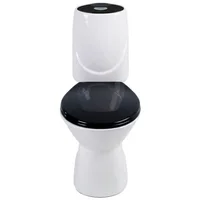 Sanitario Happy Bicolor Negro 2 Piezas Corona  Consumo 4.8 l/min