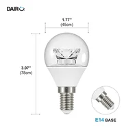 Mini Globo Led 470 Lúmenes 6w E14 Luz Fría Claro Certificado