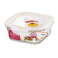 Estra Recipiente 750ml Vidrio Cuadrado Tapa Hermética