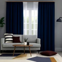 Set de 4 Cortina Jacquard + Velo 140x220 cm Azul