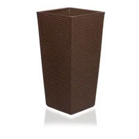 Matera Ratán Sintético Tejido Piramidal 27.5x55x27.5cm Wengue