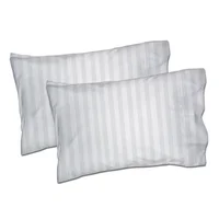 Set de 2 Fundas Almohada 50x75 cm  300 Hilos Blanco