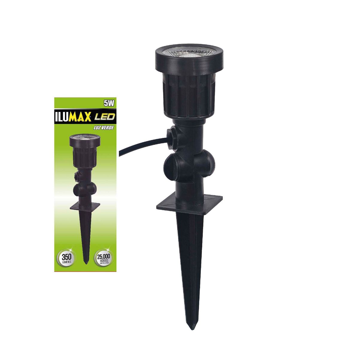 ILUMAX - Estaca Led 5w 350 Lúmenes Verde