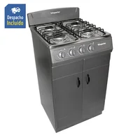 Estufa De Piso 4 Puestos Con Gabinete Gas Propano Sg-7015 Gris