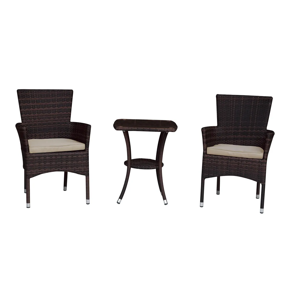 JUST HOME COLLECTION - Juego De Balcón / Bistro / Patio Exterior 3 Piezas Ratán Sintético Sidney Café Just Home Collection