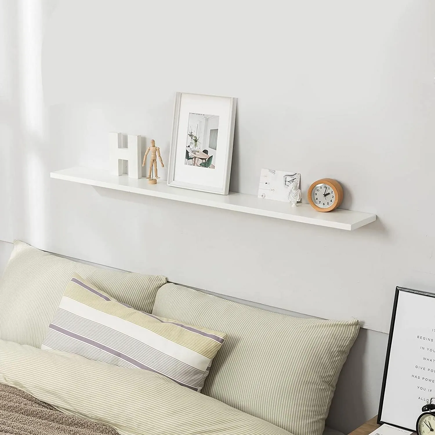 Repisa Flotante 120x25x3.8cm Blanco