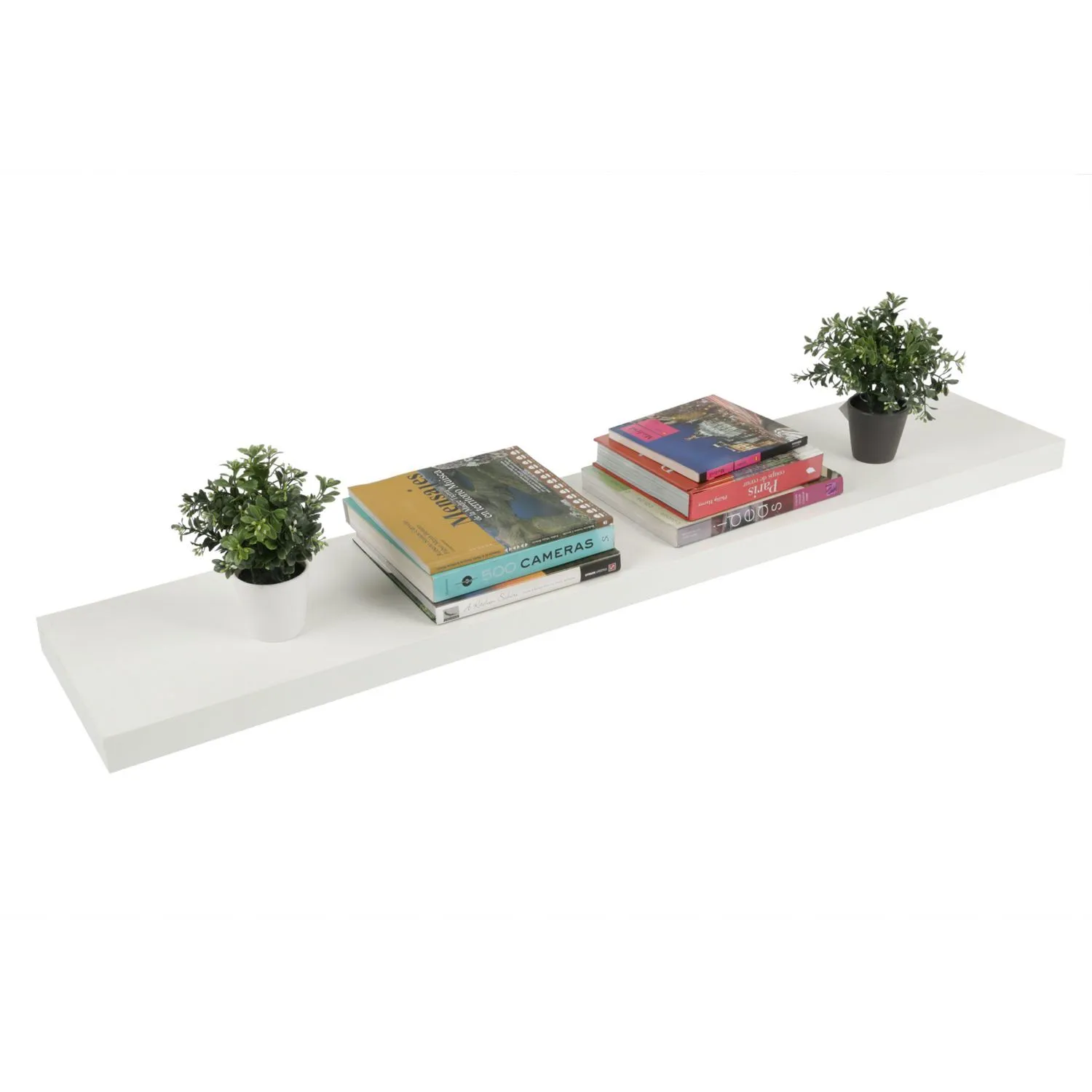 Repisa Flotante 120x25x3.8cm Blanco 7