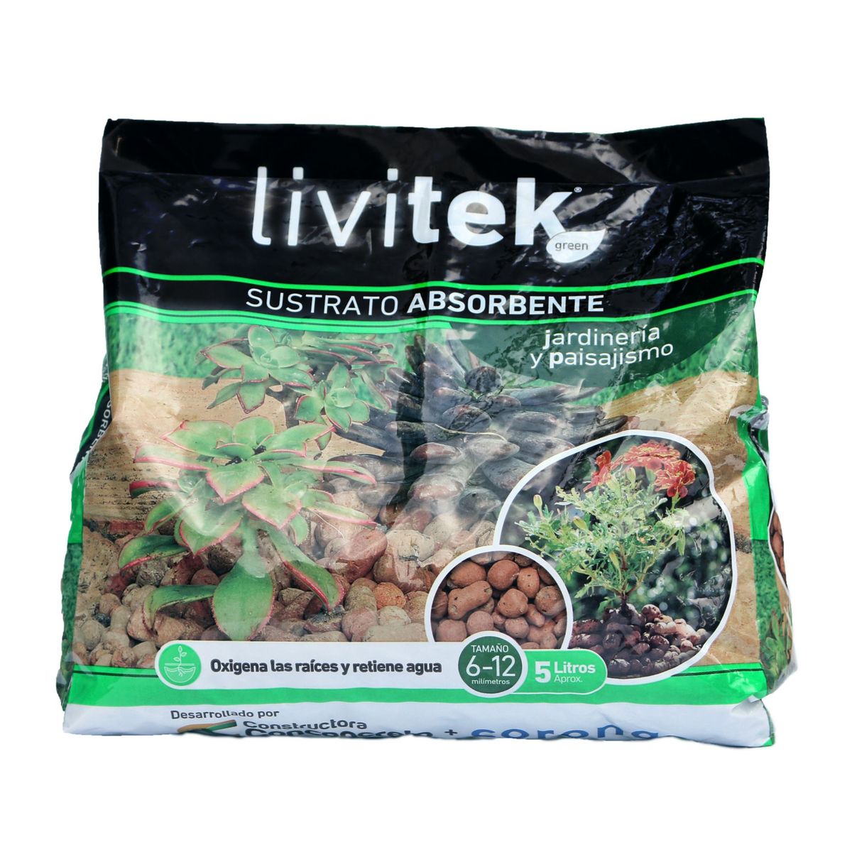 CORONA - SUSTRATO LIVITEK GREEN JARDIN SACO 5lt