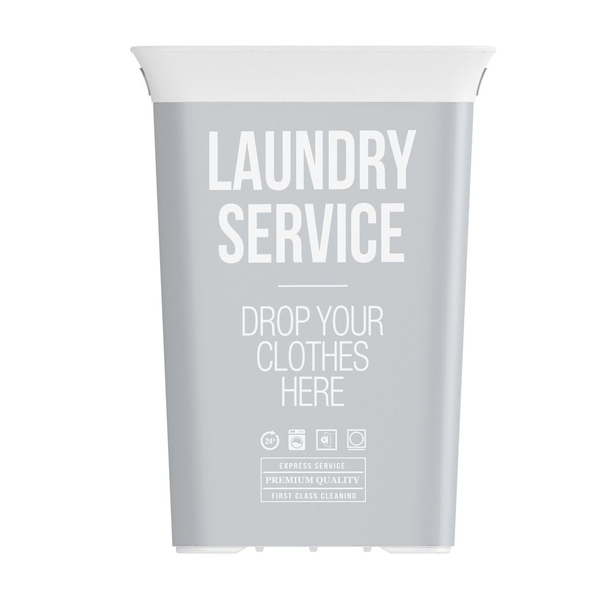 KIS - Canasta para Ropa Plastica 60 Litros Blanca Laundry
