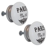 Pomo Porcelana 40Mm Paris No 15 2Und Fixser