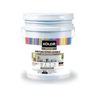 Pintura para Interior Súper Lavable Deluxe Blanco Kolor 5 galones ≥ 400 ciclos de Lavado