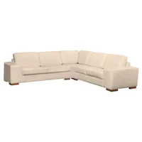 Sofá Esquinero Salerno 6 Puestos  Ecocuero Beige