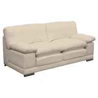 Sofá Alexa 2 Puestos Ecocuero Beige