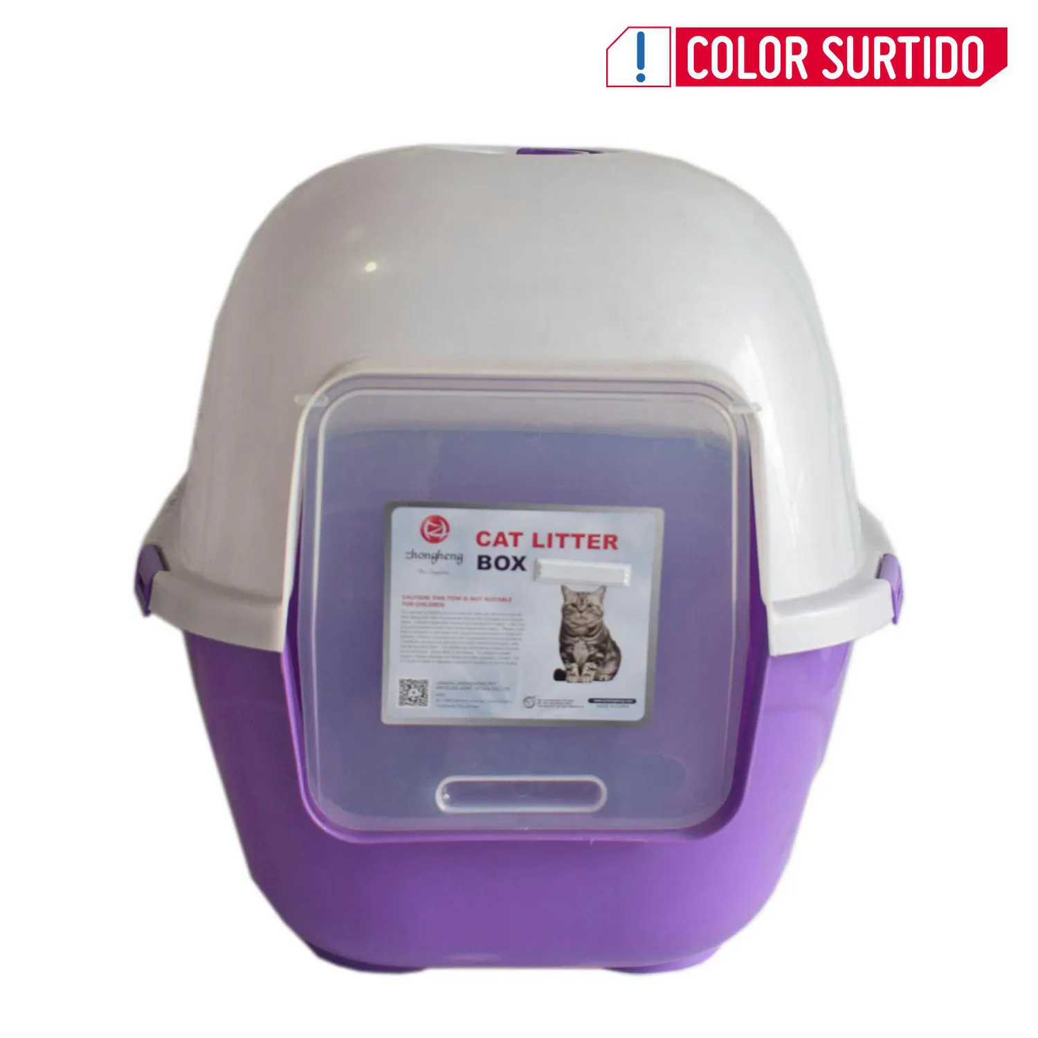 Arenera Iglú Para Gatos 50x47x42cm Mediano Morado