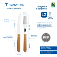 Juego Cubiertos Para Asado 12 Pzas Tramontina
