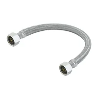Conector Acero Inoxidable 1/2 Pulgada X 1/2 Pulgada Hembra-Hembra Longitud 40cm Griferia