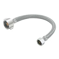 Conector Acero Inoxidable 1/2 Pulgada X 7/8 Pulgada Hembra-Hembra Longitud 30cm Inodoro