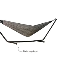 Hamaca Sin Soporte Textil Líneas Negro 135 X 225 Cm