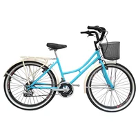 Bicicleta Urbana Sforzo Playera R26 18V Marco En Acero Azul