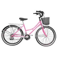 Bicicleta Urbana Sforzo Playera R26 18V Marco en Acero Rosado