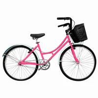 Bicicleta Urbana Sforzo Playera R26 Sin Cambios Marco en Acero Rosado