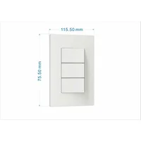 Interruptor Triple Conmutable Neos Blanco