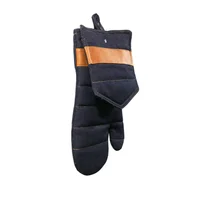 Guante Y Cogeollas Jean Con Cuerina
