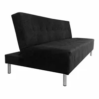 Sofá Cama Master 3 Puestos Tela Negro