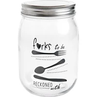 Recipiente 1000ml Letras Tapa Silver