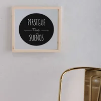 Cuadro Espejo Frase 36x36 Cm Surtido